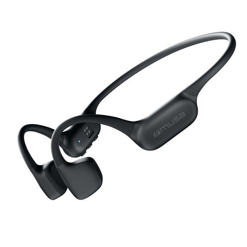 ECOUTEURS A CONDUCTION OSSEUSE - BLUETOOTH & LECTEUR MP3 - IPX8 - NOIR - MUSE - 1