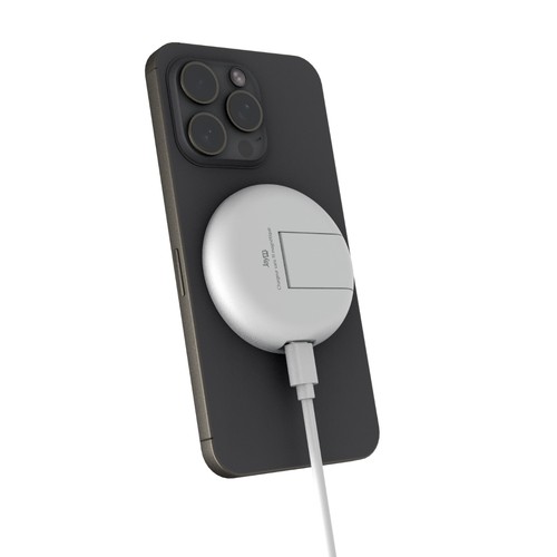 CHARGEUR INTELLIGENT PAD A INDUCTION RAPIDE QI2 25W - AIMANTÉ MAGSAFE AVEC FONCTION STAND - BLANC - JAYM® - 4