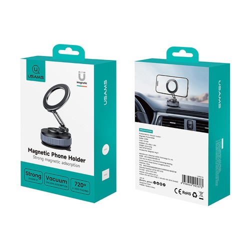 SUPPORT VOITURE / LIVESTREAM UNIVERSEL MAGNETIQUE MAGSAFE - AVEC FIXATION VENTOUSE VERROUILLABLE - USAMS - 6