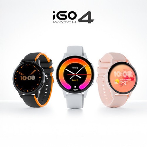 MONTRE CONNECTEE INTELLIGENTE IGO WATCH 4 – ASSISTANT VOCAL - FREQUENCE CARDIAQUE - IP67 – ECRAN AMOLED - BLUETOOTH 5.3 - ROSE - 7
