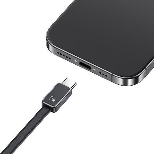 CHARGEUR SECTEUR RAPIDE DOUBLE USB 65W : CABLE RETRACTABLE USB-C 65W + 1 USB-C 65W + 1 USB-A 60W - PD ET PPS - BLANC - USAMS - 3