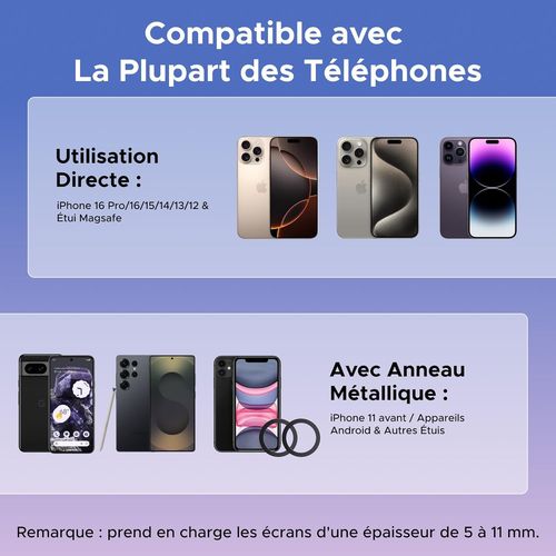 SUPPORT VOITURE MAGNETIQUE MAGSAFE - FIXATION ECRAN DE BORD - JAYM® - 8