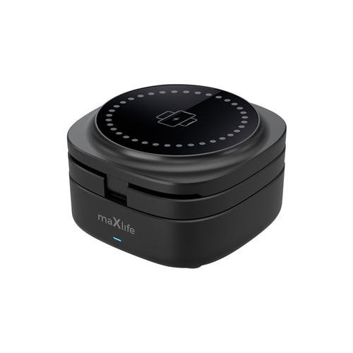 STATION DE RECHARGE INDUCTION 3-EN-1 MAGSAFE 15W : SMARTPHONE + AIRPODS + WATCH - NOIR - MAXLIFE - 5