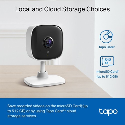 CAMERA WIFI POUR INTERIEUR AVEC ENREGISTREMENT - VISION NOCTURNE - VIDEO 1080P FULL HD - TAPO - 4