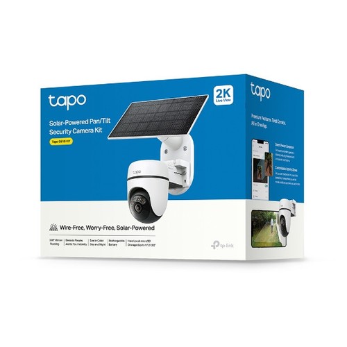 KIT CAMERA WIFI POUR EXTERIEUR AVEC PANNEAU SOLAIRE - ROTATIVE 360° ET INCLINABLE 130° - VIDEO 2K 3MP - TAPO - 13