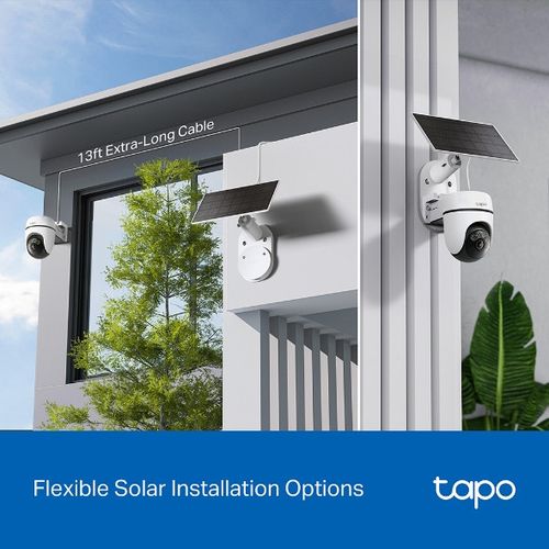 KIT CAMERA WIFI POUR EXTERIEUR AVEC PANNEAU SOLAIRE - ROTATIVE 360° ET INCLINABLE 130° - VIDEO 2K 3MP - TAPO - 5