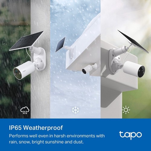 KIT CAMERA WIFI POUR EXTERIEUR AVEC PANNEAU SOLAIRE - VIDEO 2K 3MP - TAPO - 12