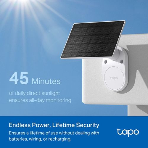 KIT CAMERA WIFI POUR EXTERIEUR AVEC PANNEAU SOLAIRE - VIDEO 2K 3MP - TAPO - 5