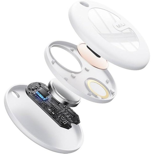 LOCALISATEUR D'OBJETS - TAG UNIVERSEL CERTIFIÉ APPLE FIND MY® ET ANDROID LOCALISATOR® - FORMAT PORTE CLÉS - BLANC - MILI - 3
