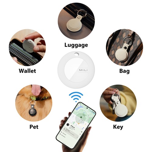 LOCALISATEUR D'OBJETS - TAG UNIVERSEL CERTIFIÉ APPLE FIND MY® ET ANDROID LOCALISATOR® - FORMAT PORTE CLÉS - BLANC - MILI - 11