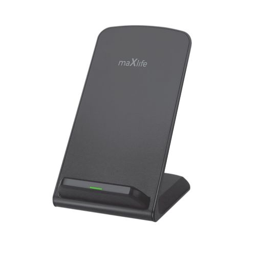 CHARGEUR INTELLIGENT PAD A INDUCTION RAPIDE QI 15W AVEC STAND - NOIR - MAXLIFE - 4