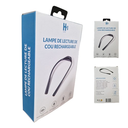 LAMPE DE LECTURE DE COU RECHARGEABLE - NOIRE - 6