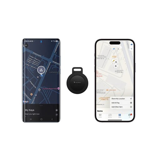 LOCALISATEUR D'OBJETS - TAG UNIVERSEL CERTIFIÉ APPLE FIND MY® ET ANDROID FIND MY DEVICE® - FORMAT PORTE CLÉS - NOIR - HOCO - 3