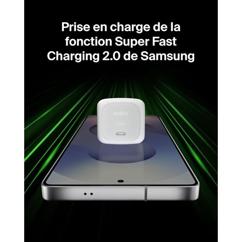 CHARGEUR SECTEUR USB-C 65W PD-PPS - BLANC - BELKIN - 3