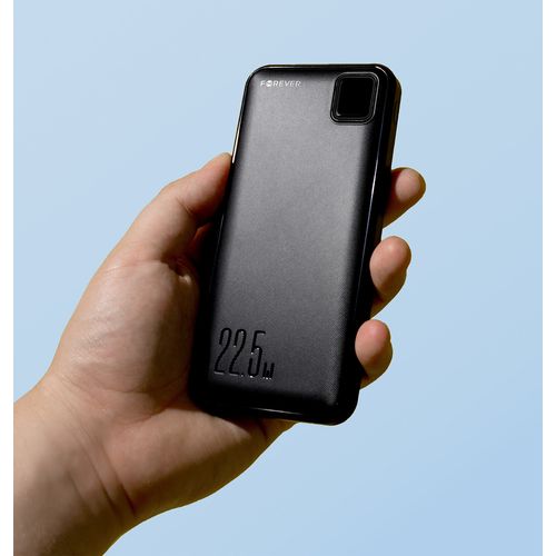 BATTERIE DE SECOURS 10 000 MAH 2 USB-A OUT + 1 USB-C IN/OUT - NOIR - FOREVER - 6