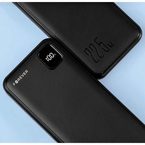 BATTERIE DE SECOURS 10 000 MAH 2 USB-A OUT + 1 USB-C IN/OUT - NOIR - FOREVER - 7