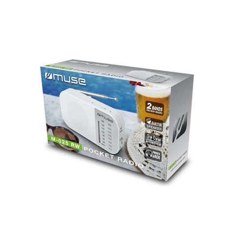 RADIO PORTABLE FM/MW - BLANC - MUSE - 3