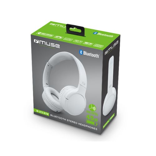 CASQUE AUDIO BLUETOOTH BLANC LONGUE AUTONOMIE + MAINS LIBRES - MUSE - 8