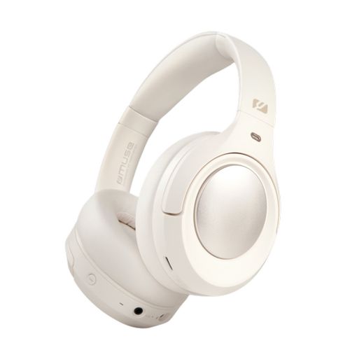 CASQUE AUDIO BLUETOOTH + ANC + MICRO MAINS LIBRES - CREME - MUSE - 1
