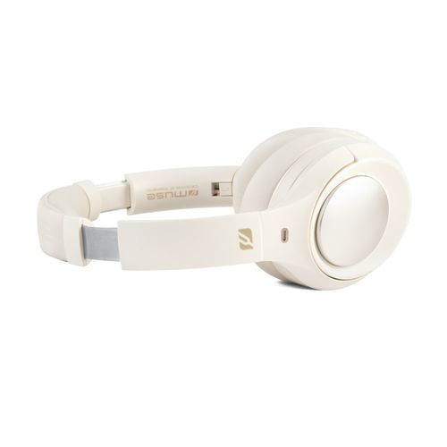 CASQUE AUDIO BLUETOOTH + ANC + MICRO MAINS LIBRES - CREME - MUSE - 7