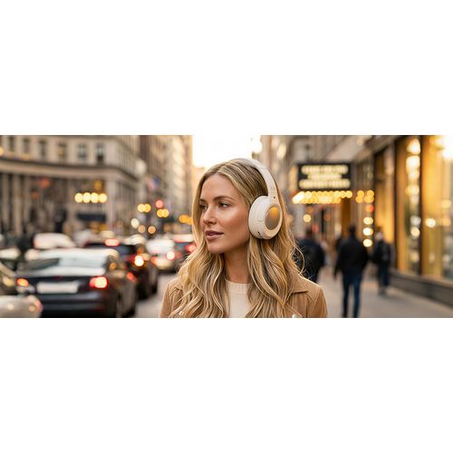 CASQUE AUDIO BLUETOOTH + ANC + MICRO MAINS LIBRES - CREME - MUSE - 9