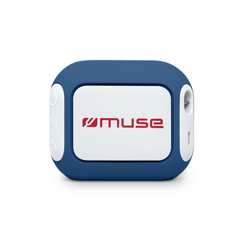 ENCEINTE BLUETOOTH PORTABLE 5W - PREMIUM AVEC BASS BOOST - IPX4 - BLEU - MUSE - 3
