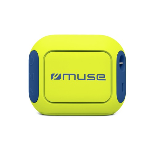 ENCEINTE BLUETOOTH PORTABLE 5W - PREMIUM AVEC BASS BOOST - IPX4 - JAUNE - MUSE - 3