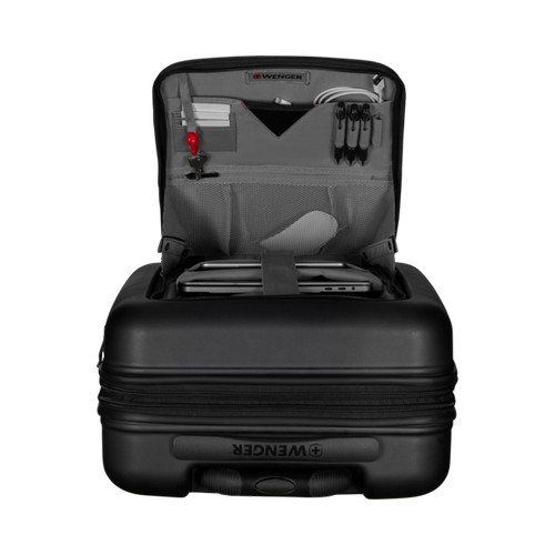 BAGAGE CABINE AVEC COMPARTIMENT POUR ORDINATEUR PORTABLE - SYNTRY - NOIR/GRIS CHINÉ - WENGER - 4