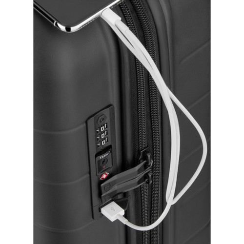 BAGAGE CABINE AVEC COMPARTIMENT POUR ORDINATEUR PORTABLE - SYNTRY - NOIR/GRIS CHINÉ - WENGER - 5