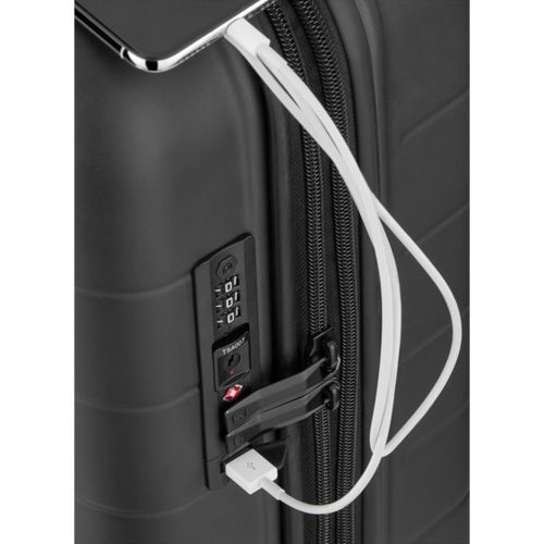 BAGAGE CABINE AVEC COMPARTIMENT POUR ORDINATEUR PORTABLE - SYNTRY - NOIR/GRIS CHINÉ - WENGER - 5