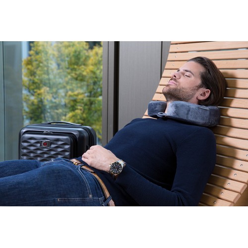 COUSSIN DE VOYAGE À MÉMOIRE DE FORME - MEMORY FOAM TRAVEL NECK PILLOW - GRIS - WENGER - 5