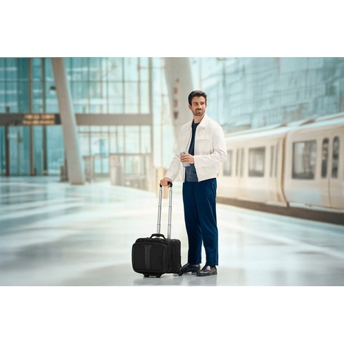 ENSEMBLE BUSINESS 2 PIÈCES AVEC TROLLEY ET SACOCHE COORDONNÉE INCLUSE POUR ORDINATEUR PORTABLE 15,6'' - PATRIOT - NOIR - WENGER - 11