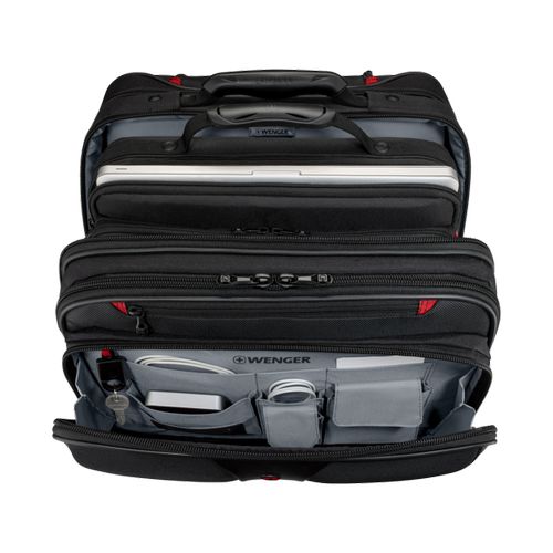 ENSEMBLE BUSINESS 2 PIÈCES AVEC TROLLEY ET SACOCHE COORDONNÉE INCLUSE POUR ORDINATEUR PORTABLE 15,6'' - PATRIOT - NOIR - WENGER - 6