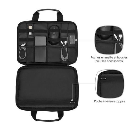 HOUSSE POUR ORDINATEUR PORTABLE DE 14" - GUYDE 14 - NOIR - WENGER - 7