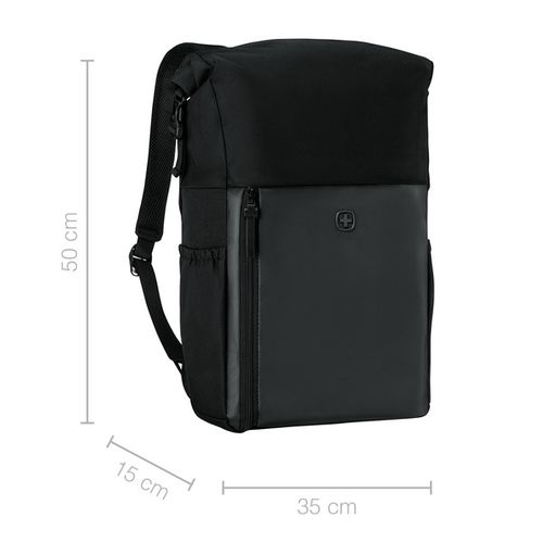 SAC À DOS POUR ORDINATEUR PORTABLE 15,6 POUCES (40 CM) - URBANONE ROLL-TOP BACKPACK - NOIR - WENGER - 8