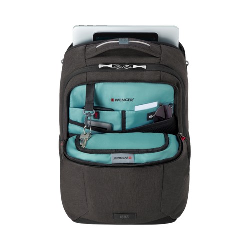 SAC À DOS POUR ORDINATEUR PORTABLE 16’’ AVEC POCHE POUR TABLETTE - MX PROFESSIONAL - GRIS CHINÉ - WENGER - 7