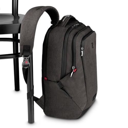 SAC À DOS POUR ORDINATEUR PORTABLE 16’’ AVEC POCHE POUR TABLETTE - MX PROFESSIONAL - GRIS CHINÉ - WENGER - 8