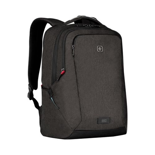 SAC À DOS POUR ORDINATEUR PORTABLE 16’’ AVEC POCHE POUR TABLETTE - MX PROFESSIONAL - GRIS CHINÉ - WENGER - 3