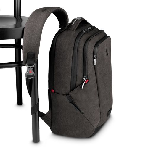 SAC À DOS POUR ORDINATEUR PORTABLE 16’’ AVEC POCHE POUR TABLETTE - MX PROFESSIONAL - GRIS CHINÉ - WENGER - 8
