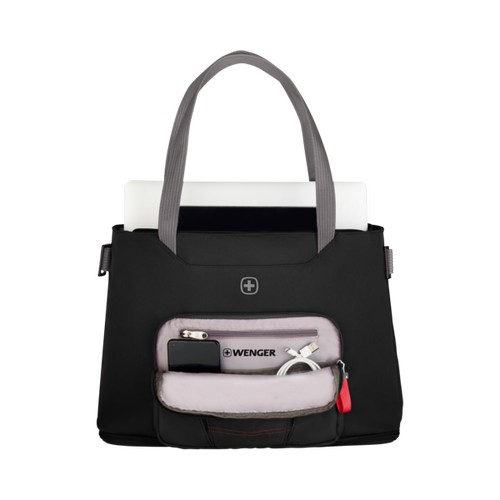SAC À MAIN POUR ORDINATEUR PORTABLE 15.6'' AVEC POCHE POUR TABLETTE - MOTION DELUXE TOTE - CHIC NOIR - WENGER - 6