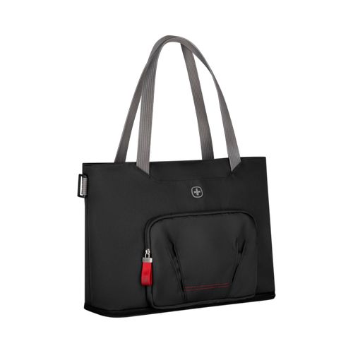 SAC À MAIN POUR ORDINATEUR PORTABLE 15.6'' AVEC POCHE POUR TABLETTE - MOTION DELUXE TOTE - CHIC NOIR - WENGER - 2