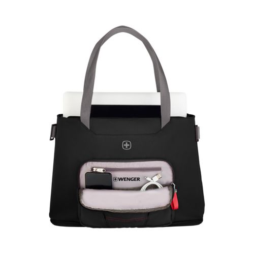 SAC À MAIN POUR ORDINATEUR PORTABLE 15.6'' AVEC POCHE POUR TABLETTE - MOTION DELUXE TOTE - CHIC NOIR - WENGER - 6