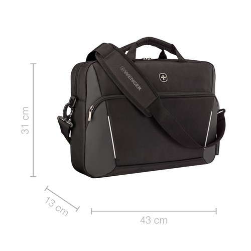 SACOCHE POUR ORDINATEUR PORTABLE 16’’ AVEC POCHE POUR TABLETTE - XE COMPACT BRIEF 16 - BLACK - WENGER - 12