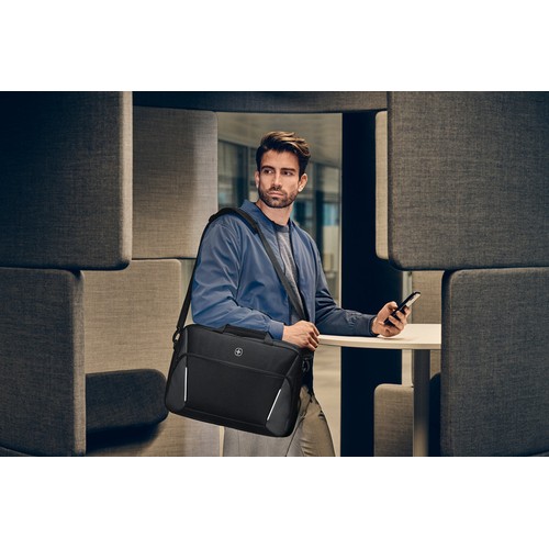 SACOCHE POUR ORDINATEUR PORTABLE 16’’ AVEC POCHE POUR TABLETTE - XE COMPACT BRIEF 16 - BLACK - WENGER - 11