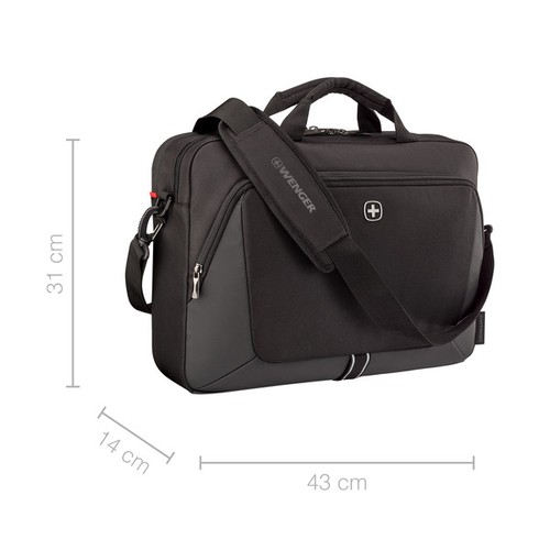 SACOCHE POUR ORDINATEUR PORTABLE 16’’ AVEC POCHE POUR TABLETTE - XE BRIEF 16 - BLACK - WENGER - 9