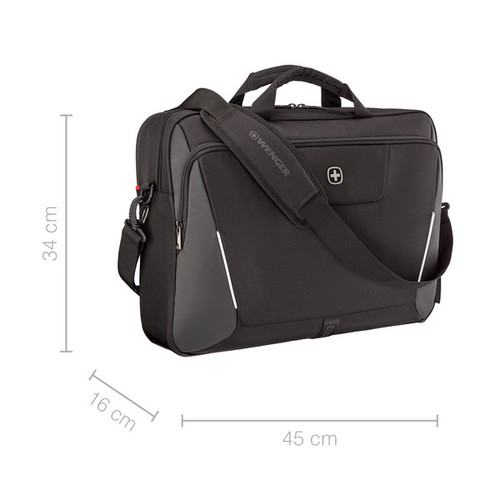 SACOCHE POUR ORDINATEUR PORTABLE 17’’ AVEC POCHE POUR TABLETTE - XE BRIEF 17 - BLACK - WENGER - 11