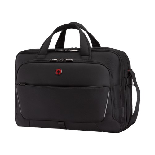 SACOCHE POUR ORDINATEUR PORTABLE DE 16’’ À 17’’AVEC POCHE POUR TABLETTE - METEOR BRIEF 16-17 - NOIR - WENGER - 1