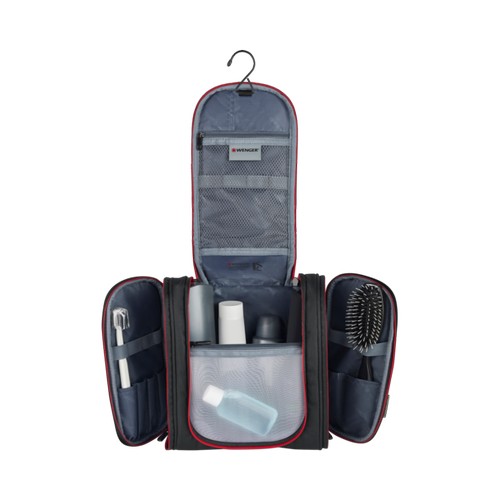 TROUSSE DE VOYAGE DOUBLÉ D’UN TISSU ANTIBACTÉRIEN - HANGING TOILETRY KIT - NOIR - WENGER - 2