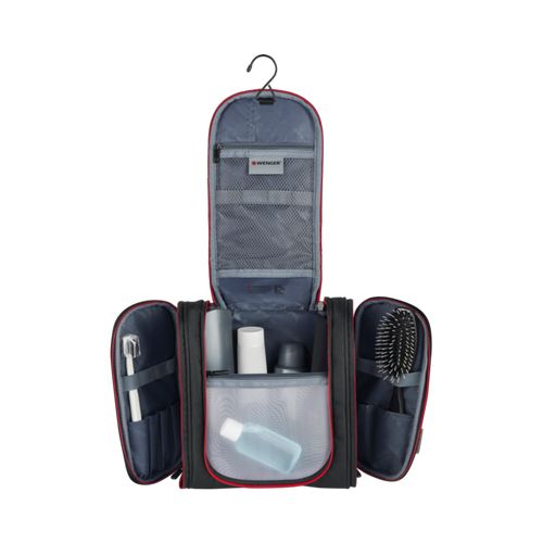 TROUSSE DE VOYAGE DOUBLÉ D’UN TISSU ANTIBACTÉRIEN - HANGING TOILETRY KIT - NOIR - WENGER - 2