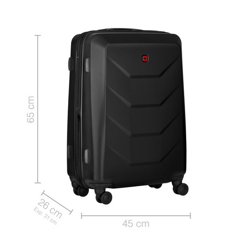 VALISE RIGIDE DE TAILLE MOYENNE - PRYMO MEDIUM - NOIR - WENGER - 11